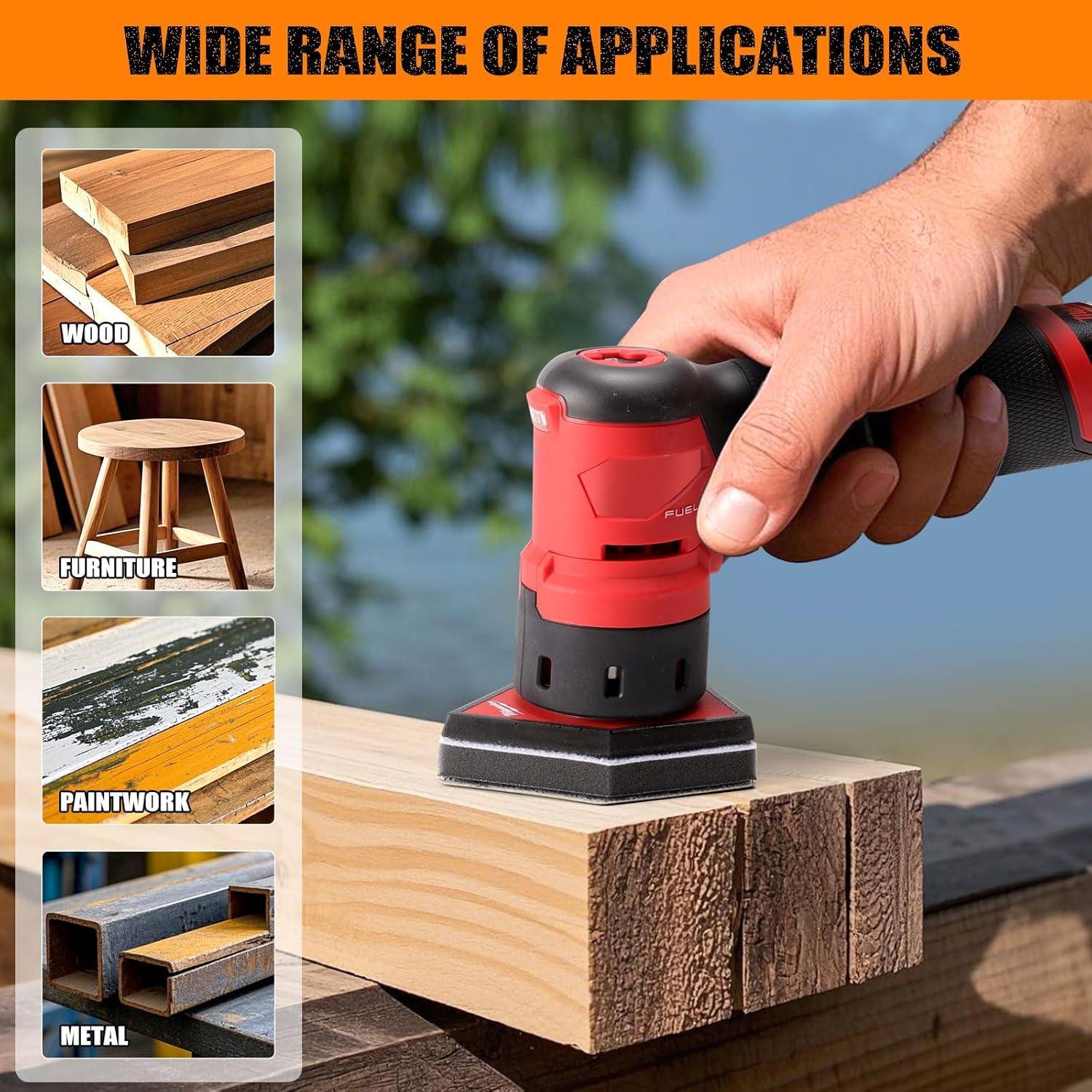 Hojas de Lijado Triangulares POLIWELL 100PCS 8.89x6.35cm Granos 80-400