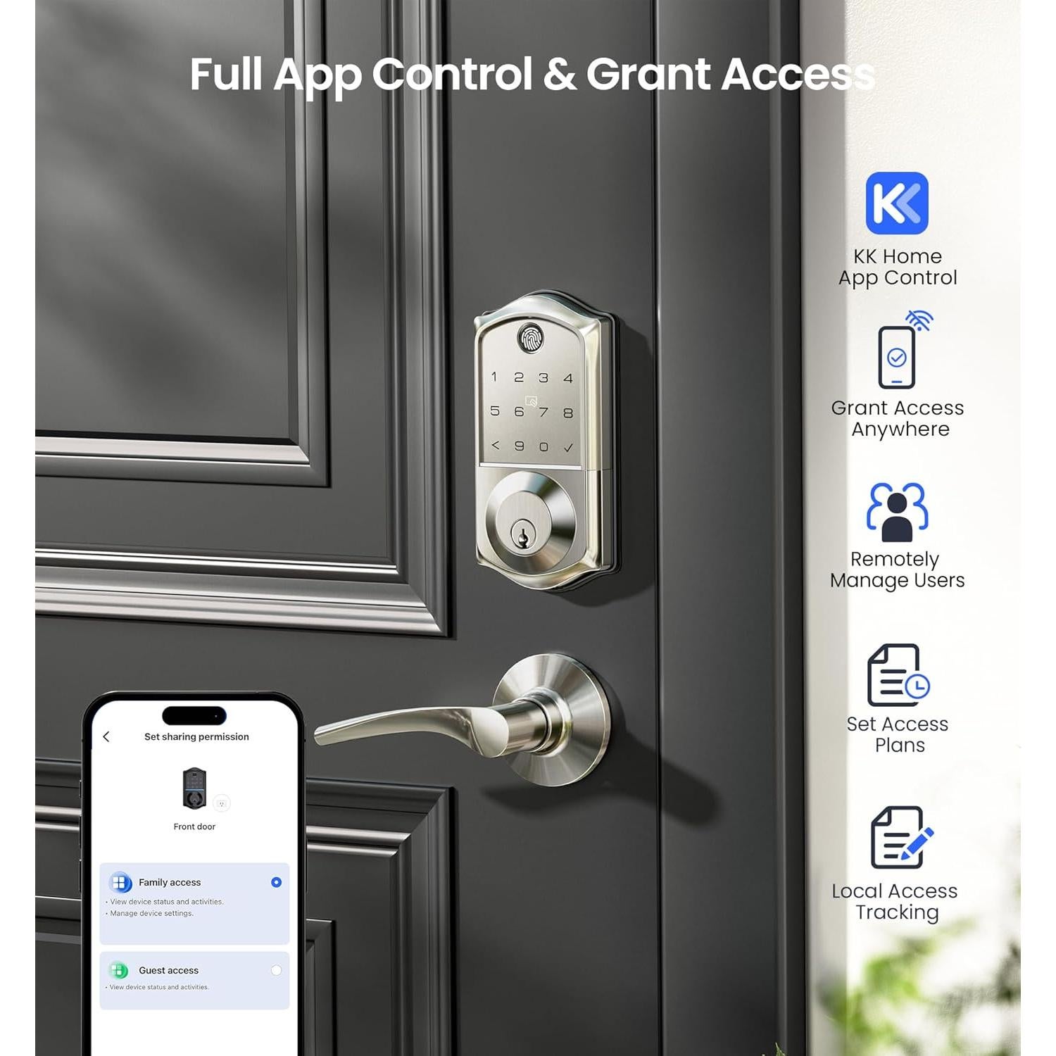 Cerradura Inteligente Veise VE017 con Huella Dactilar y App