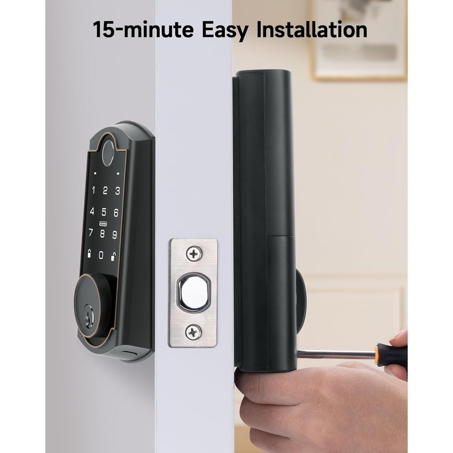 Cerradura Inteligente SohoTeco ST380 WiFi Biométrica Negra