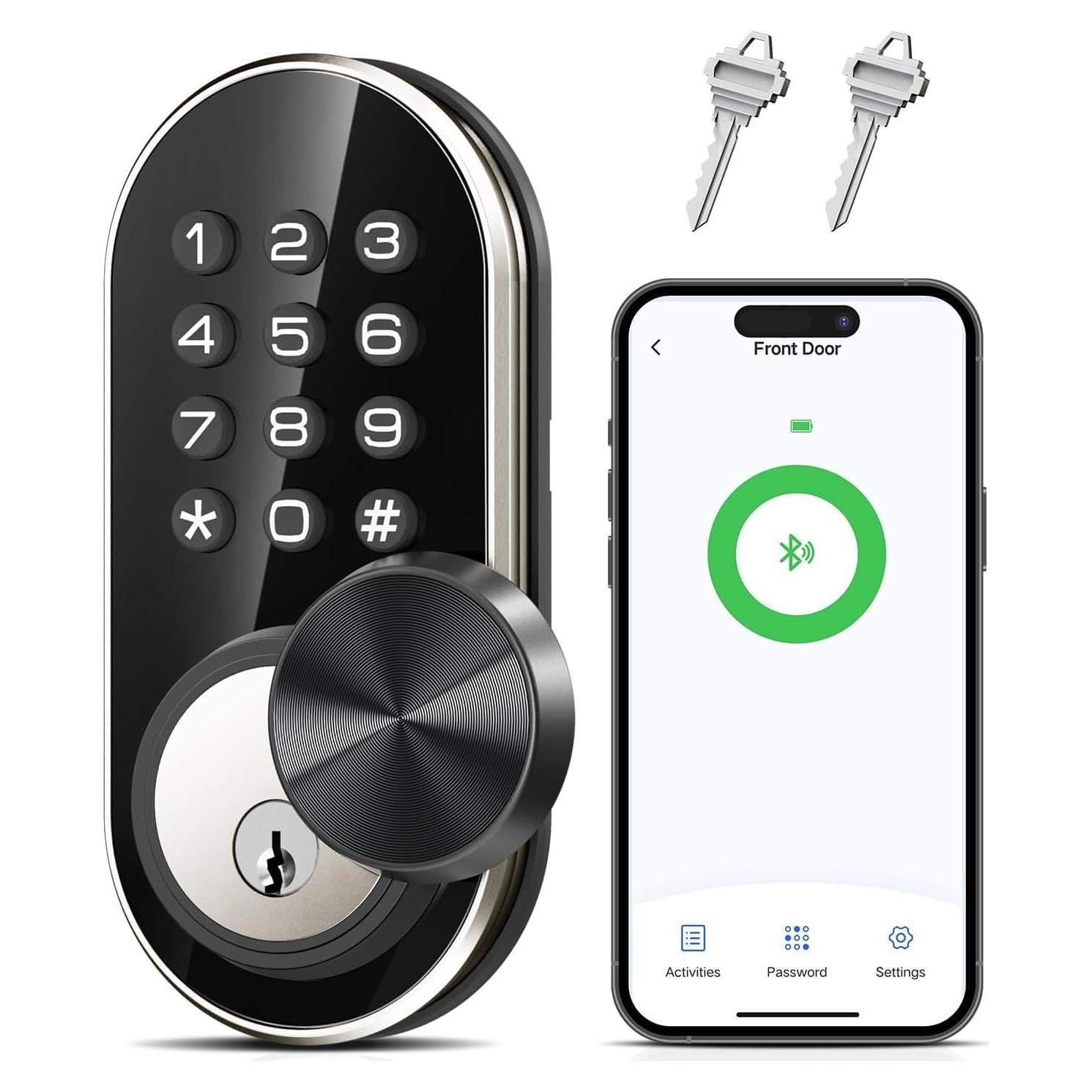 Cerradura Inteligente TEEHO TE341 Bluetooth con Control APP - Plata