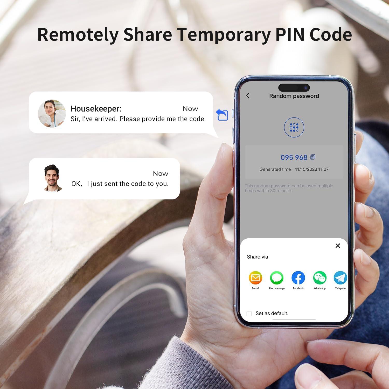 Cerradura Inteligente TEEHO TE341 Bluetooth con Control APP - Plata