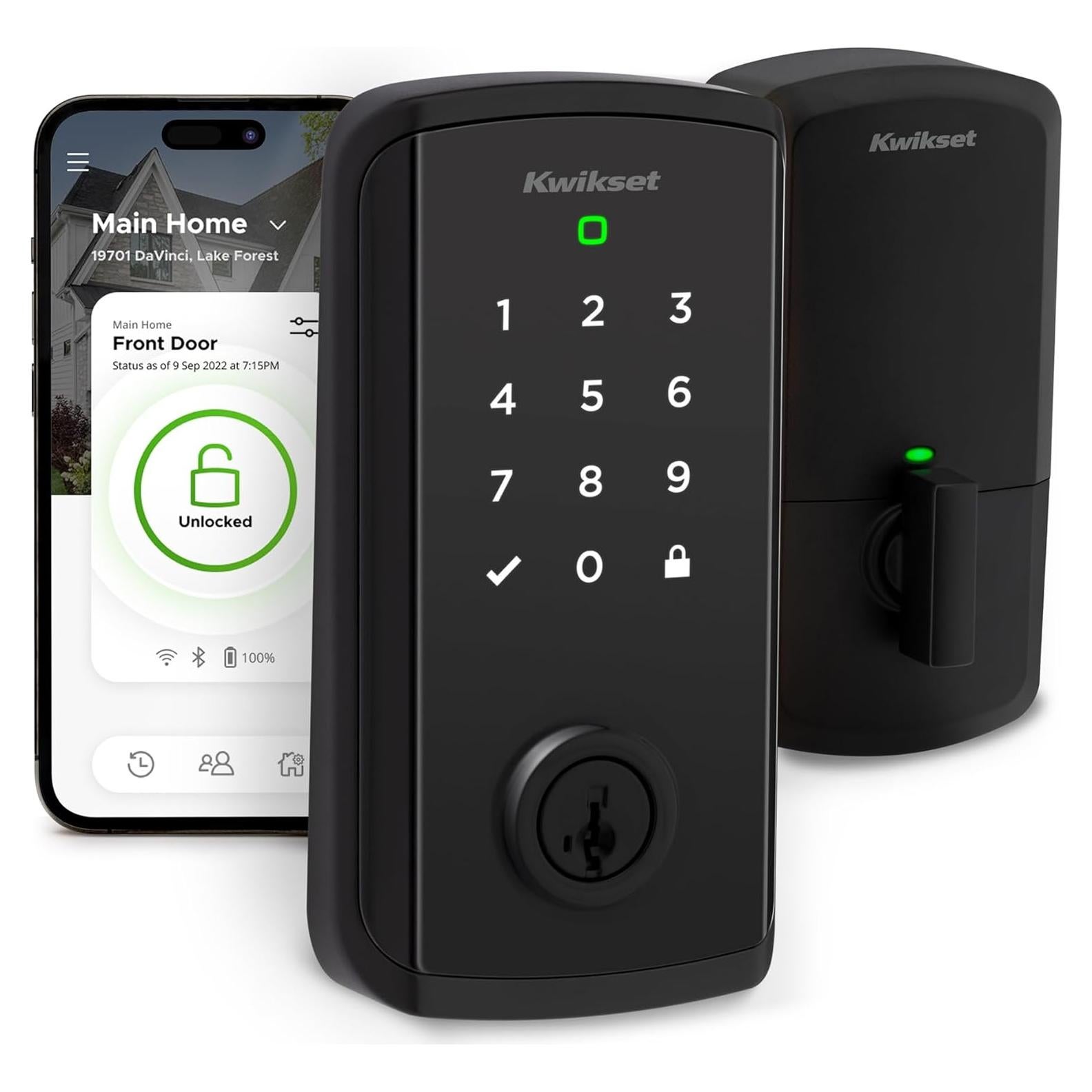 Cerradura Inteligente Kwikset Halo Select Wi-Fi Negro Mate