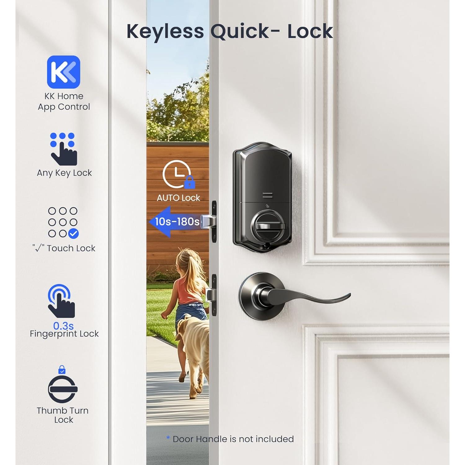 Cerradura Inteligente Veise VE017G Wi-Fi con Huella Dactilar