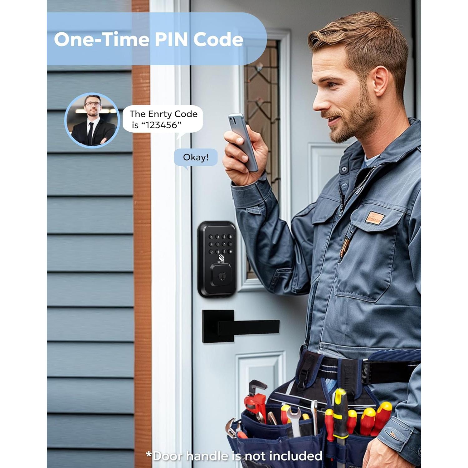 Cerradura Digital Inteligente BE-TECH con Teclado y 2 Llaves