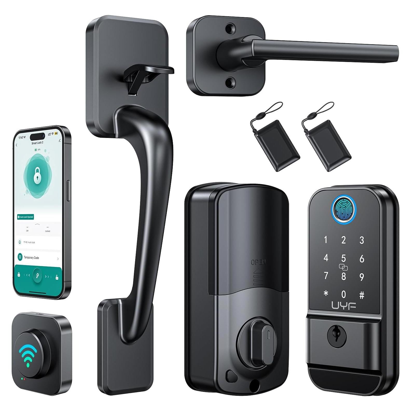 Cerradura Inteligente UYF M4 Pro WiFi con Huella Dactilar