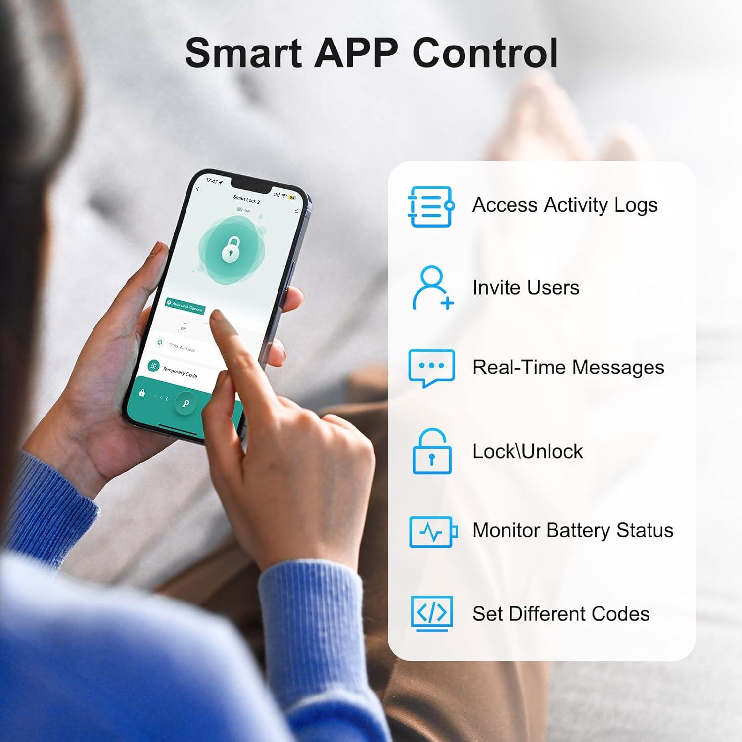 Cerradura Inteligente UYF M4 Pro WiFi con Huella Dactilar