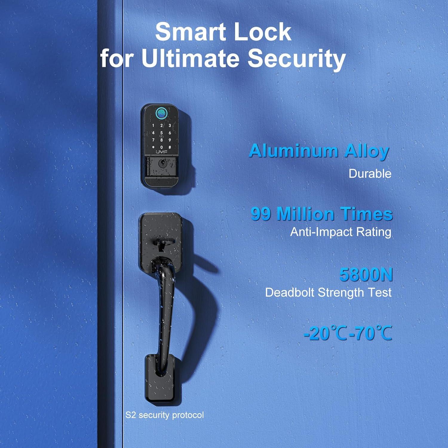 Cerradura Inteligente UYF M4 Pro WiFi con Huella Dactilar