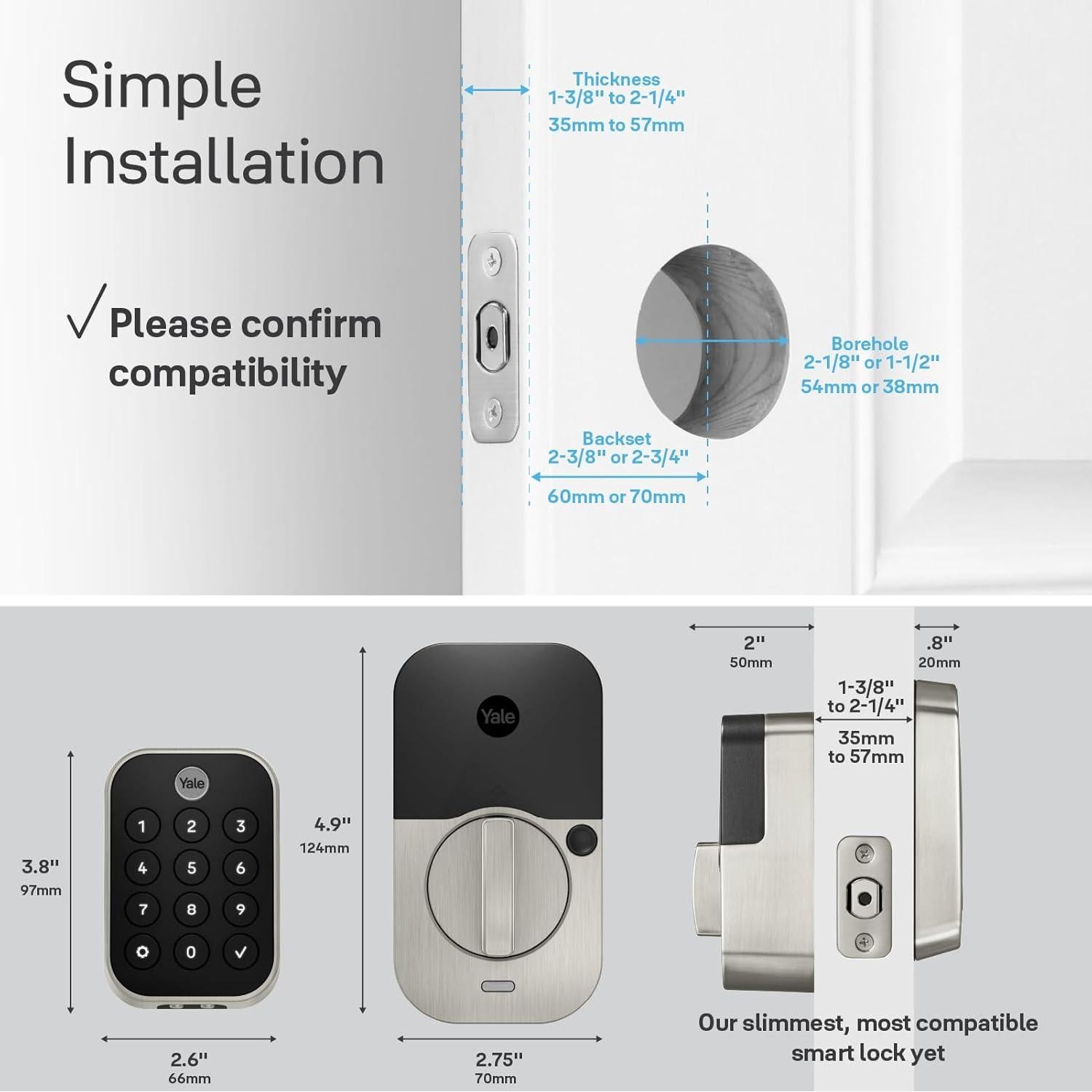 Cerradura Inteligente Yale Assure Lock 2 Touch Niquel Satinado