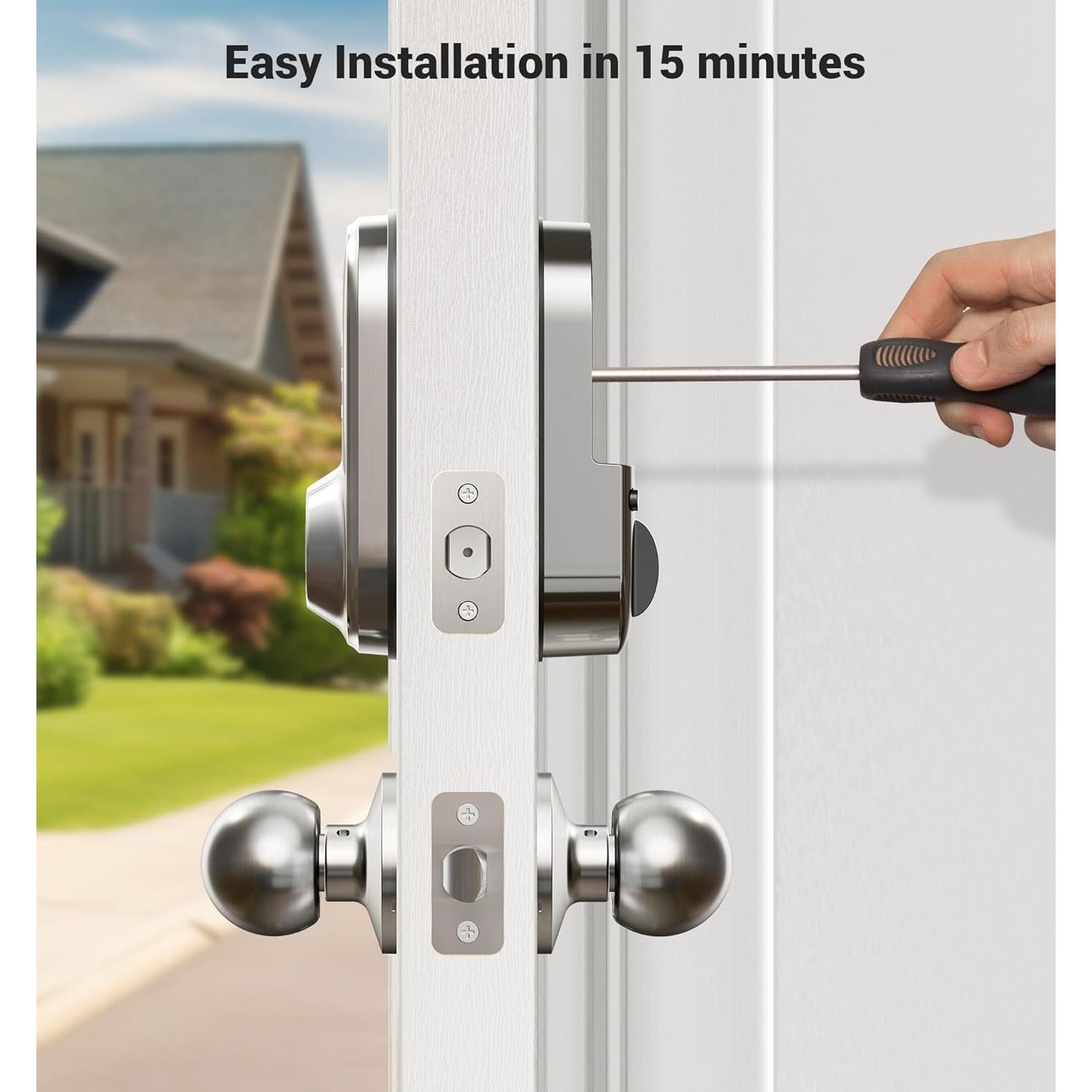 Cerradura Inteligente Veise RZ06C con Teclado y Manijas, IP54