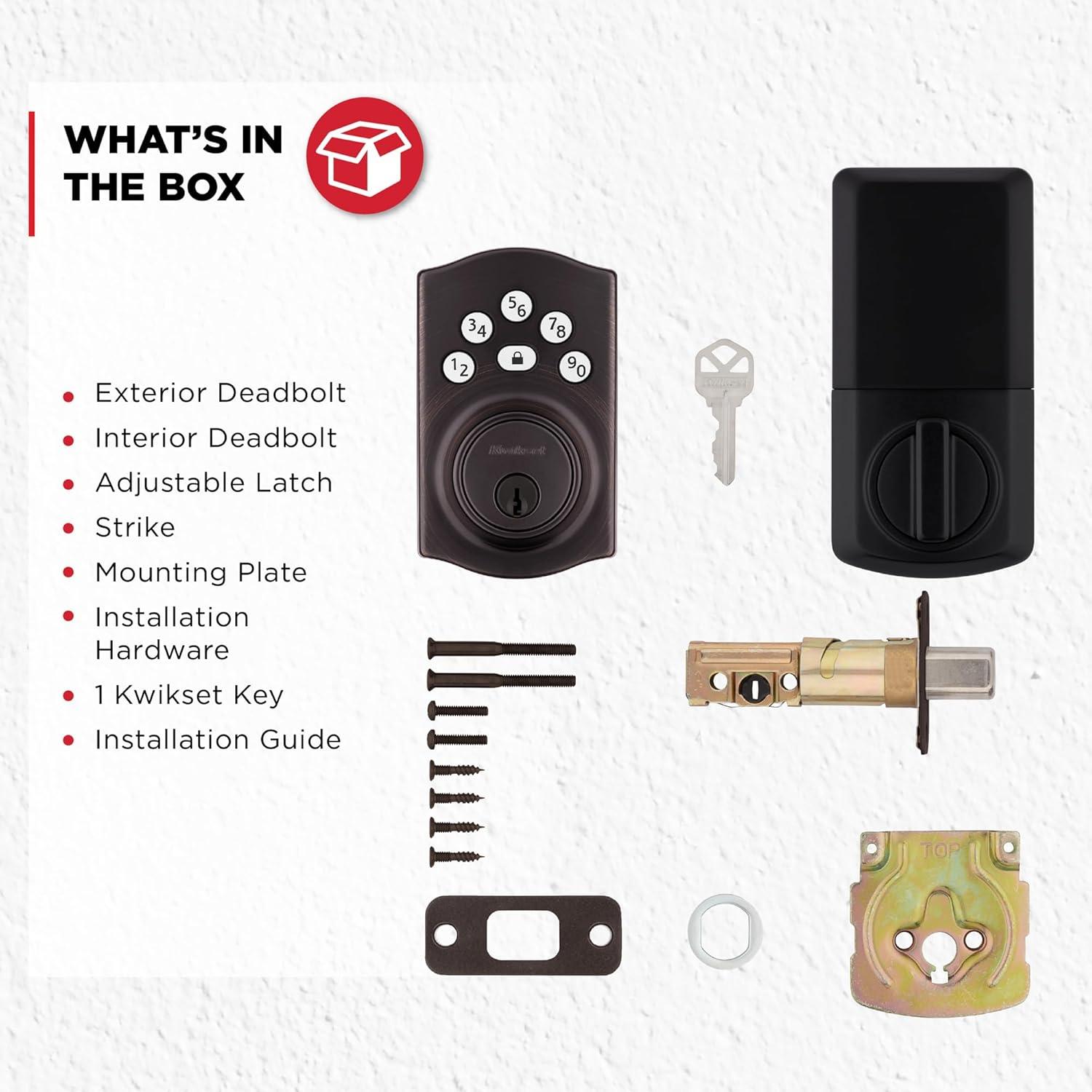 Cerradura Electrónica Kwikset Powerbolt 240 Bronce Veneciano