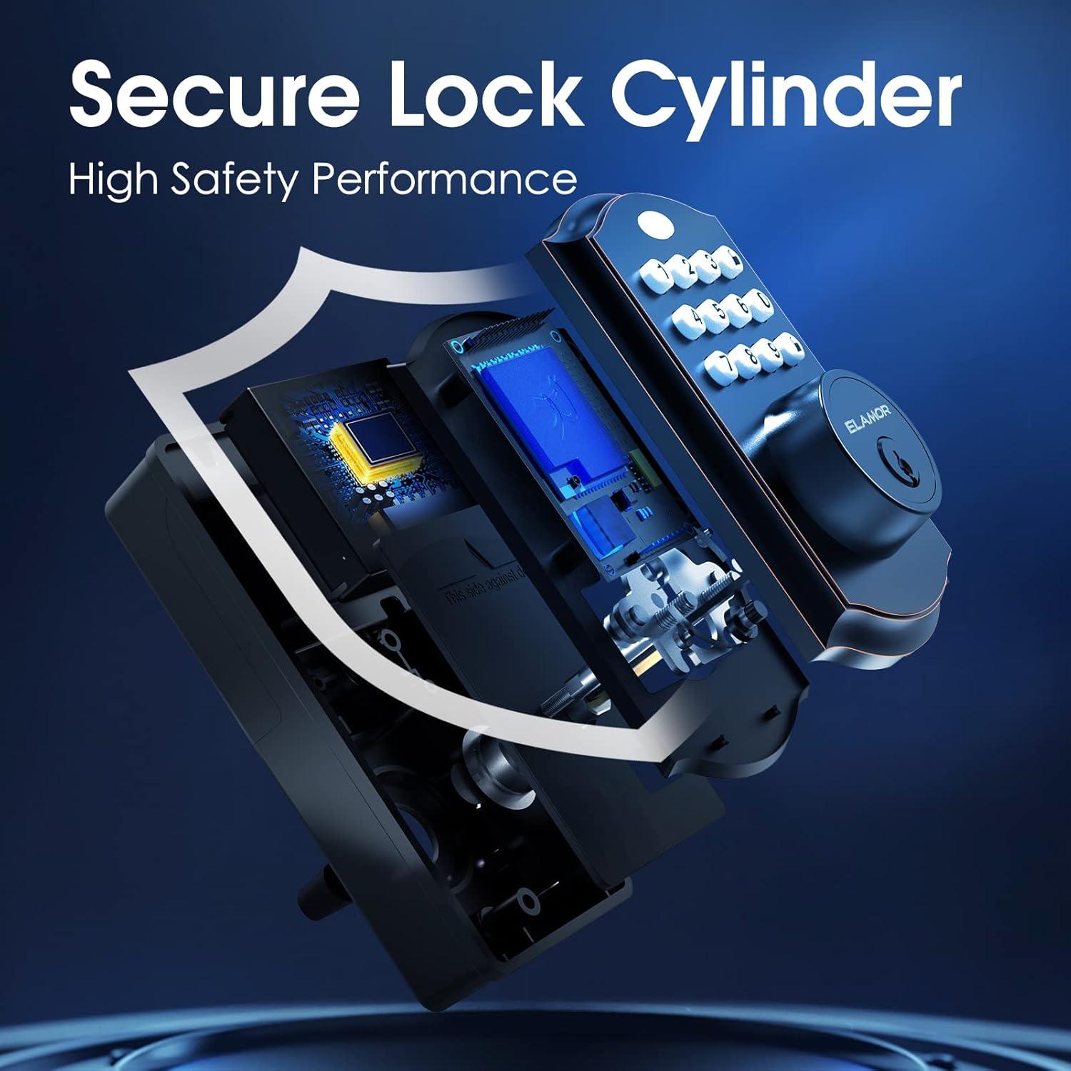 Cerradura Electrónica Sin Llave ELAMOR M19 ORB - Impermeable