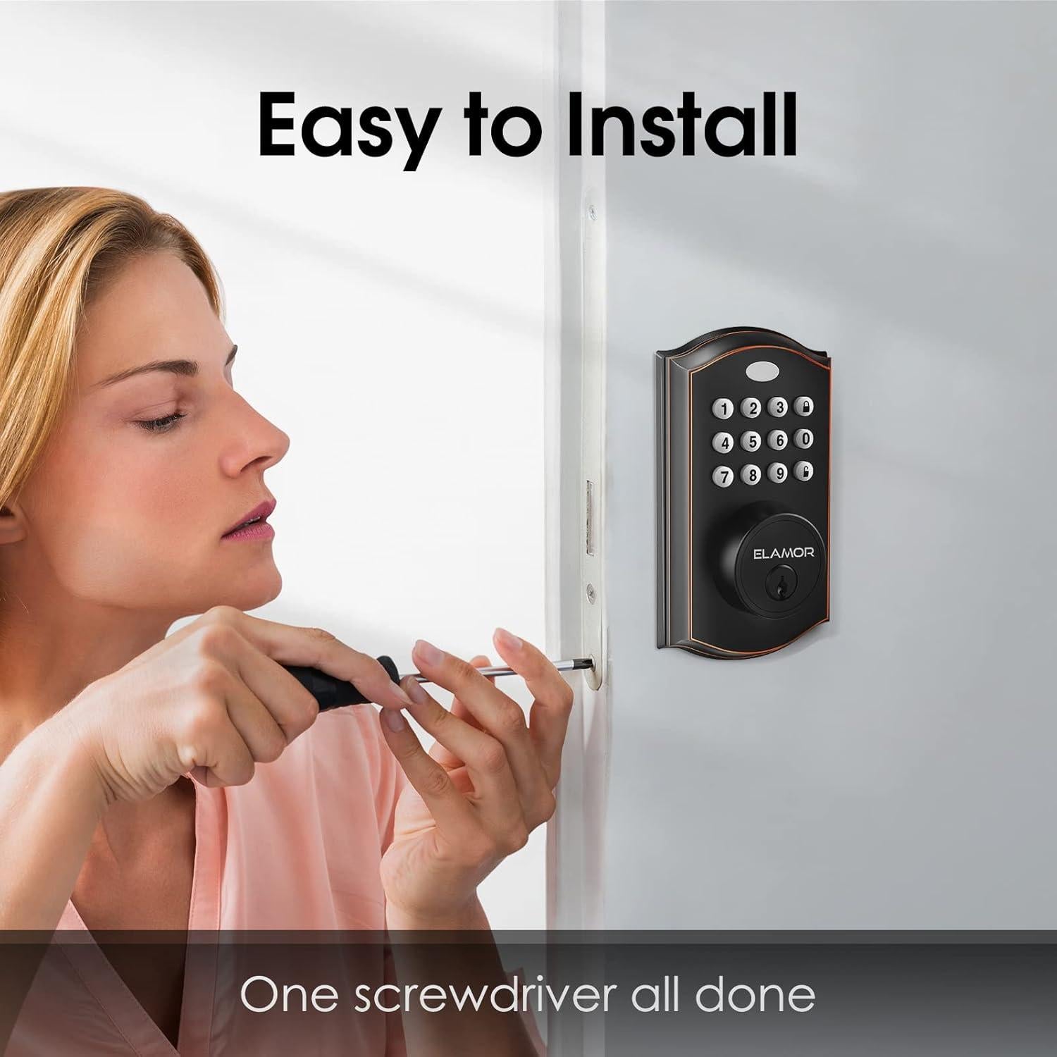 Cerradura Electrónica Sin Llave ELAMOR M19 ORB - Impermeable