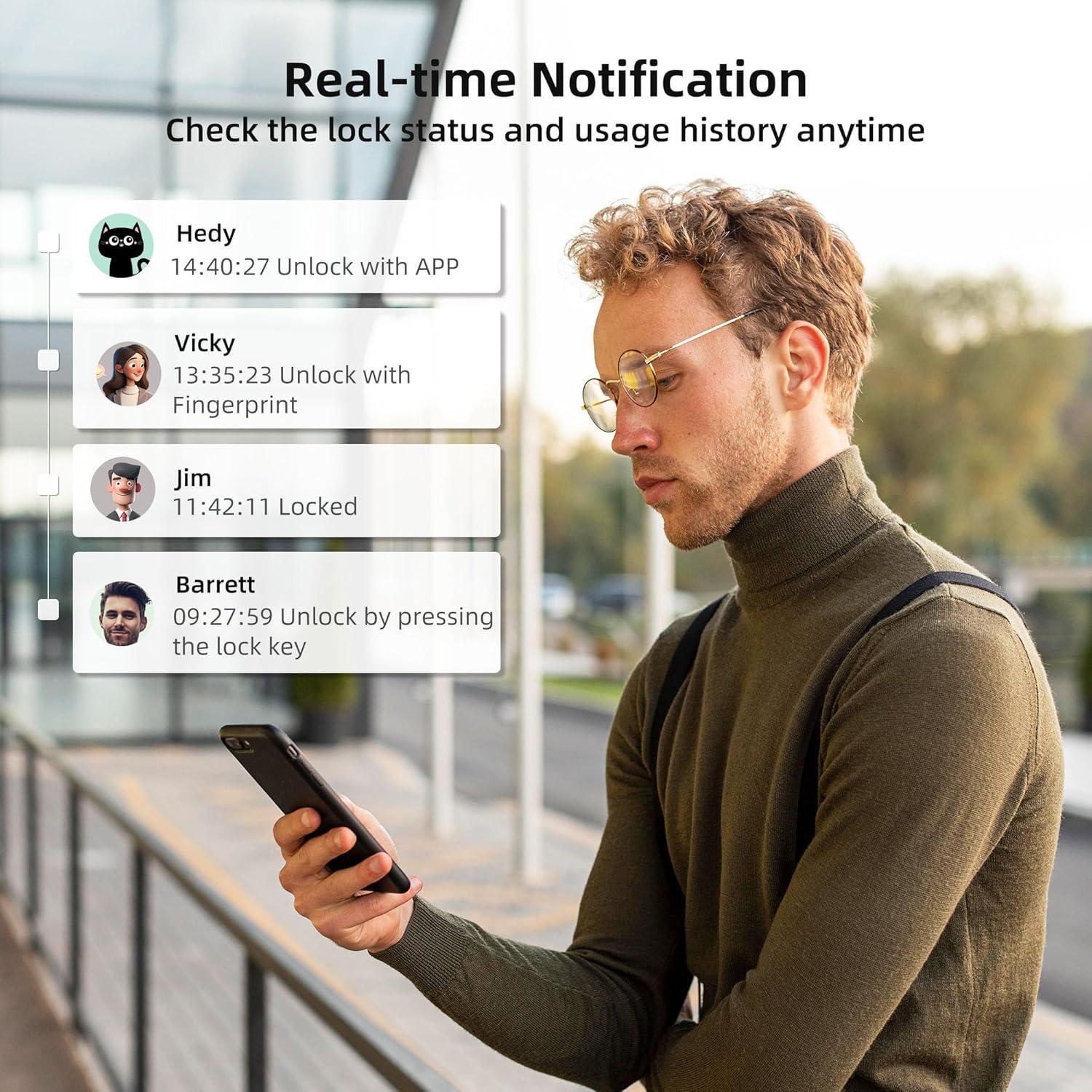 Cerradura Inteligente NUTOMO M3 con Huella Digital y APP