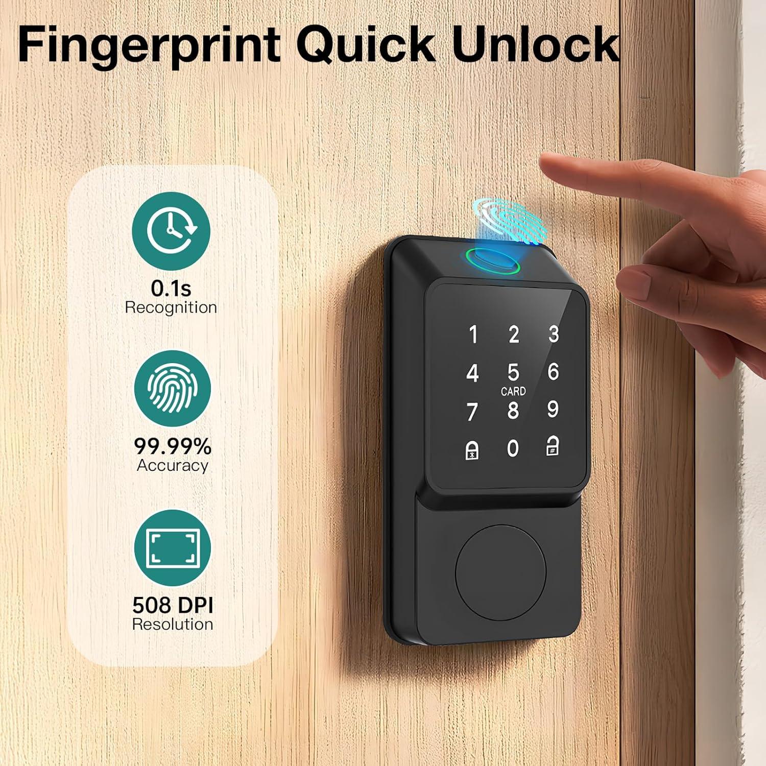 Cerradura Inteligente Mutak HS0037 Biométrica 6 en 1 con APP