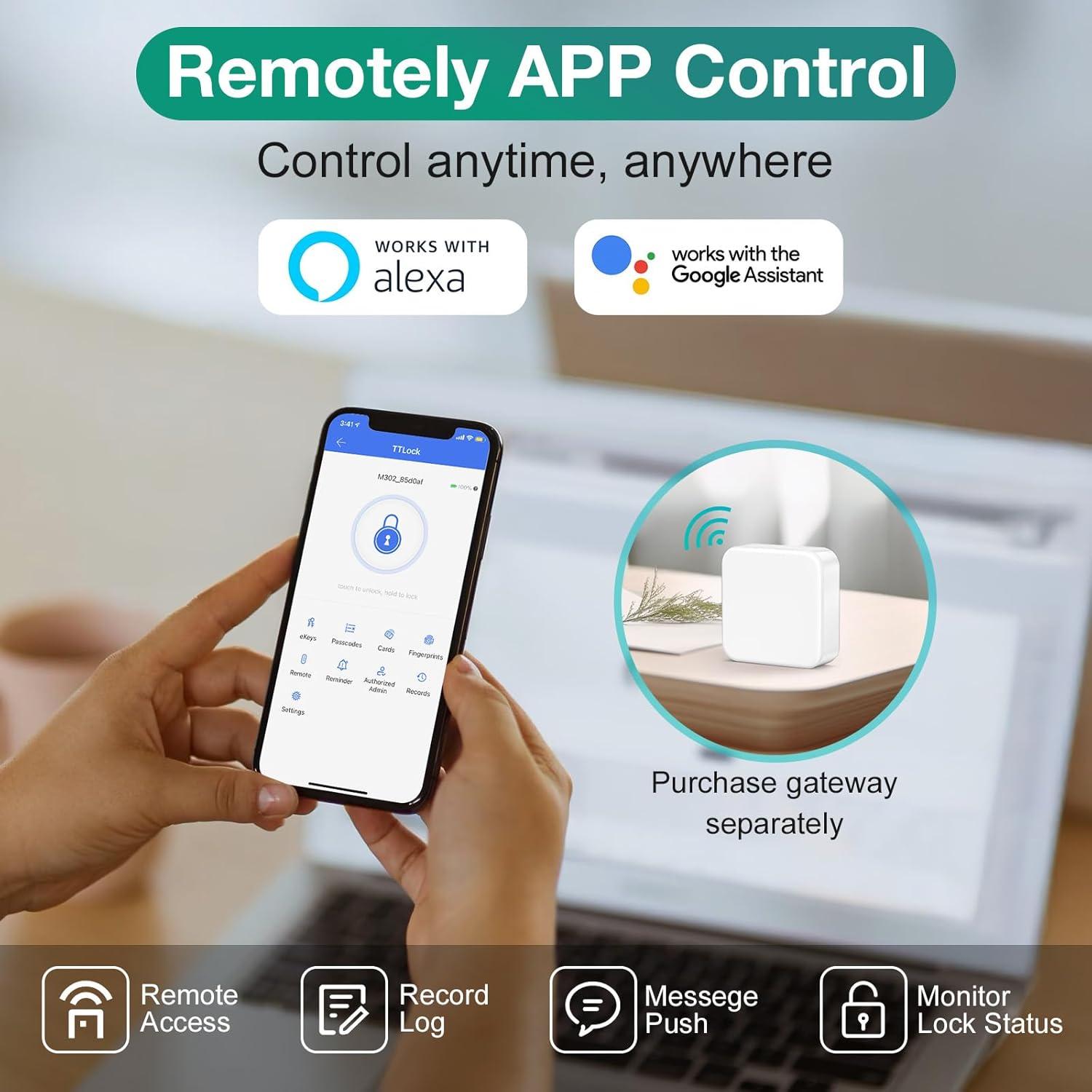 Cerradura Inteligente Mutak HS0037 Biométrica 6 en 1 con APP