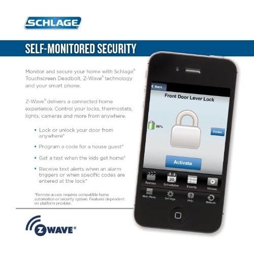 Cerradura Inteligente Schlage Connect Camelot con Alarma Bronce