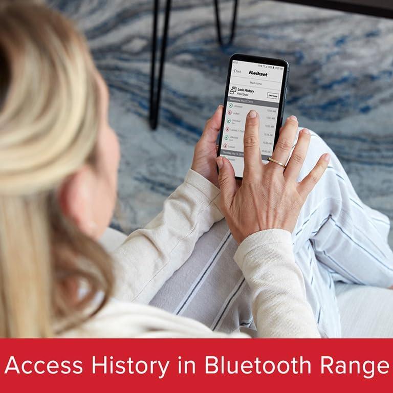 Cerradura Electrónica Kwikset Aura Bluetooth con Manijas Niquel Satinado