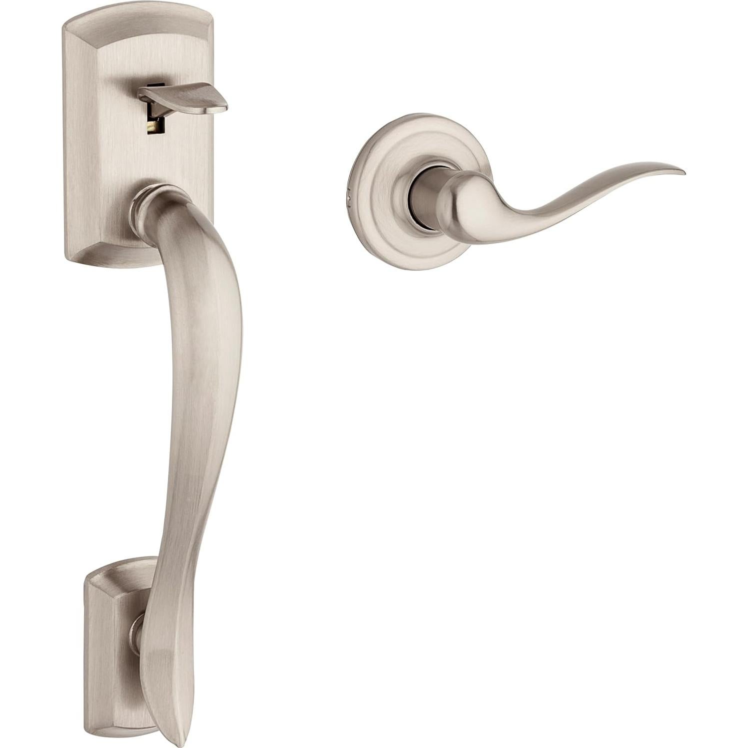 Cerradura Electrónica Kwikset Aura Bluetooth con Manijas Niquel Satinado