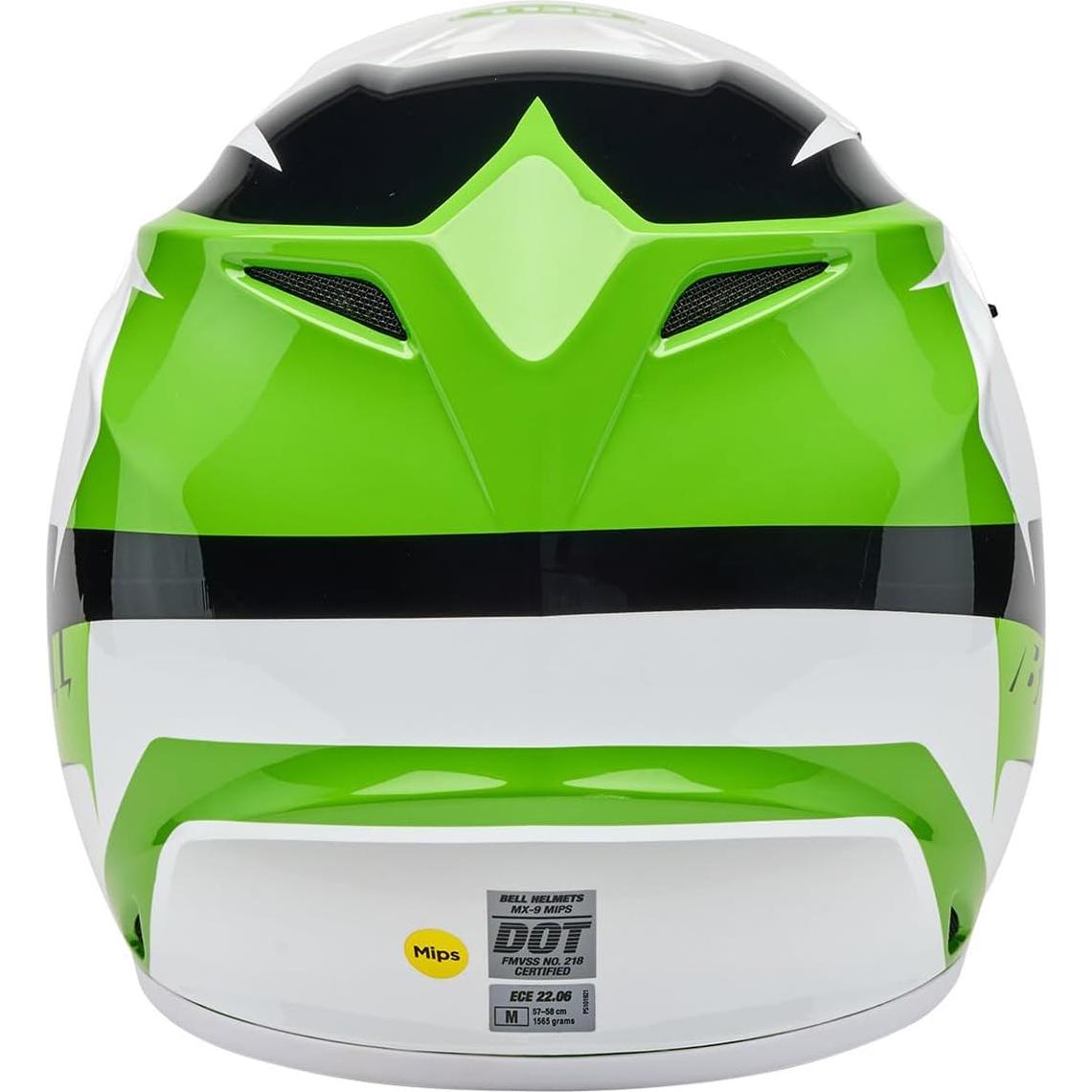 Casco de Motocross BELL MX-9 MIPS Verde Brillante 2,22 kg