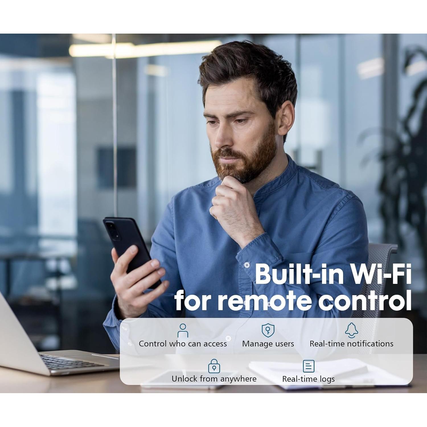 Cerradura Inteligente Hutehoute Wi-Fi Control Remoto IP65