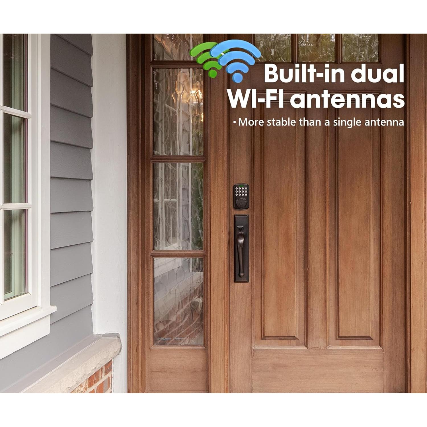 Cerradura Inteligente Hutehoute Wi-Fi Control Remoto IP65