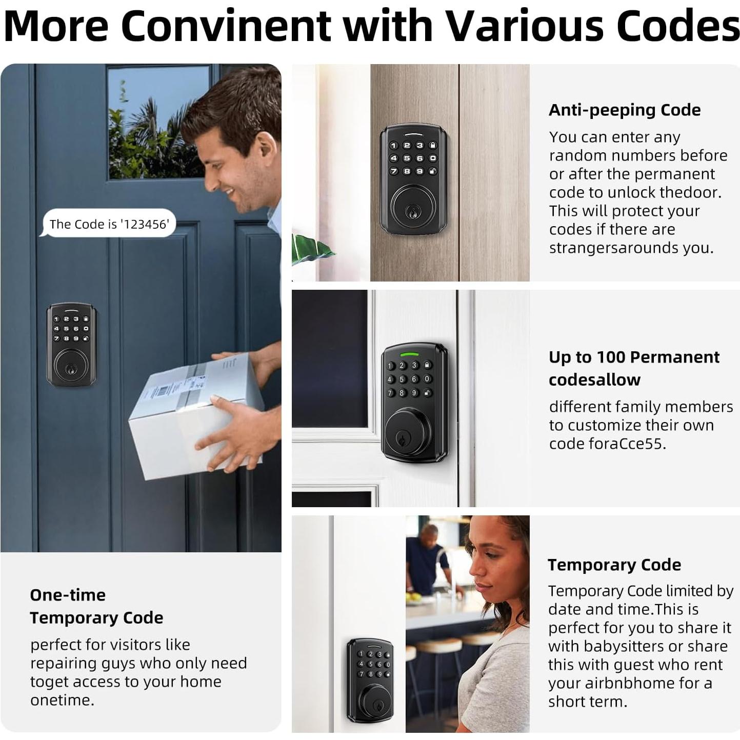 Cerradura Inteligente Relihom RMD01 Wi-Fi Control Remoto