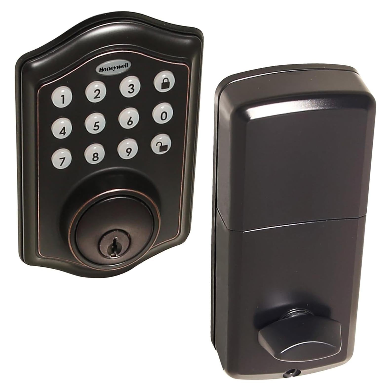 Cerradura Electrónica Honeywell de Entrada Sin Llave Bronce