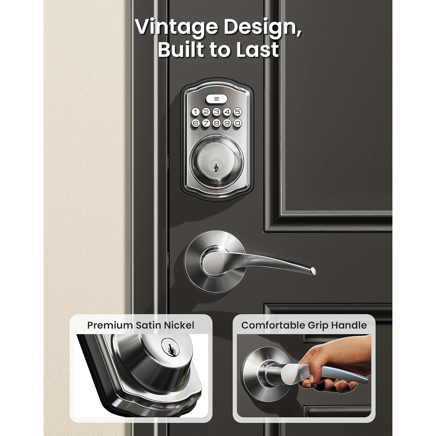 Cerradura Electrónica Veise KS01B con Teclado y Manijas