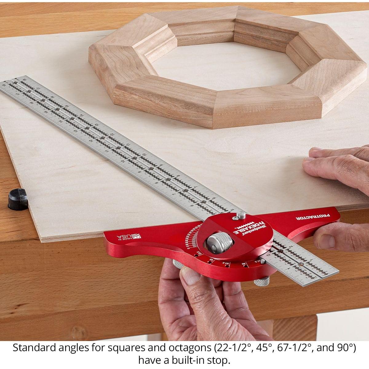 Cabeza de Transportador Métrico Woodpeckers - Solo para Cuadrados