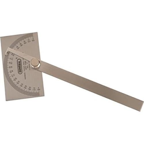 Transportador de Ángulo General Tools 17 Acero Inoxidable 15.24 cm