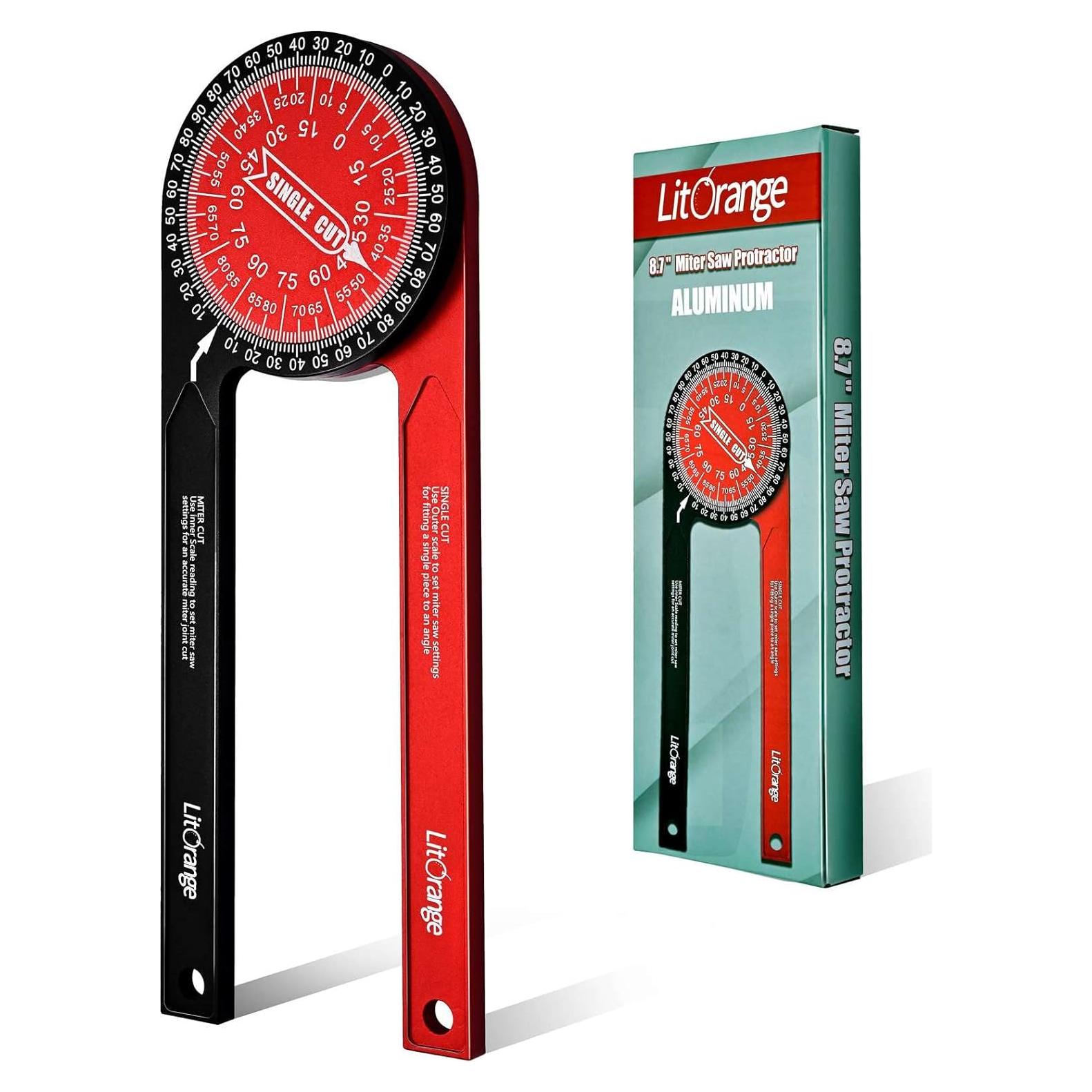 Transportador de Inglete Litorange 22 cm Aluminio Precisión