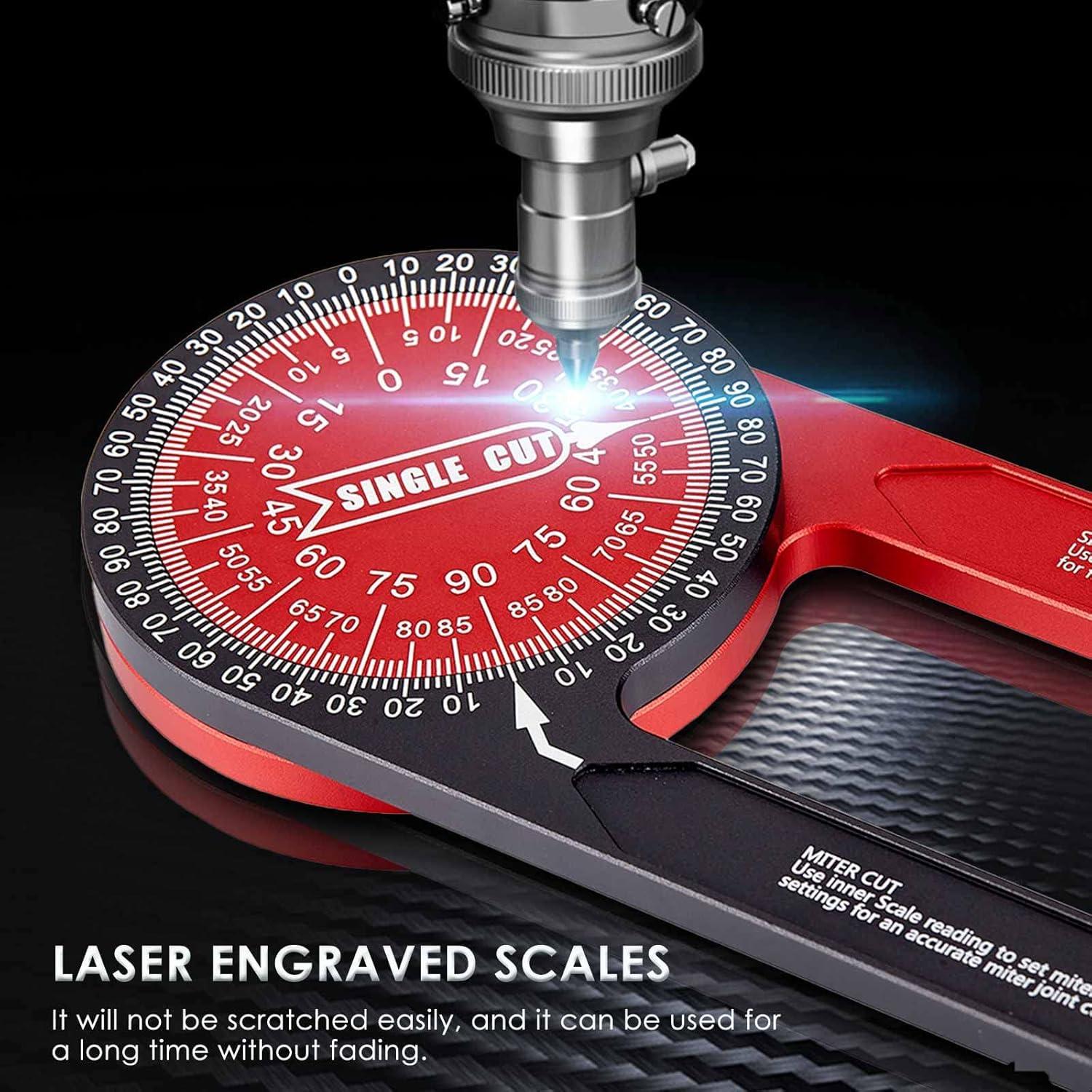 Transportador de Inglete Litorange 22 cm Aluminio Precisión