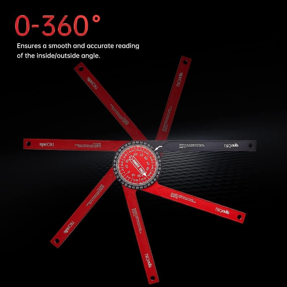 Transportador de Inglete Litorange 22 cm Aluminio Precisión