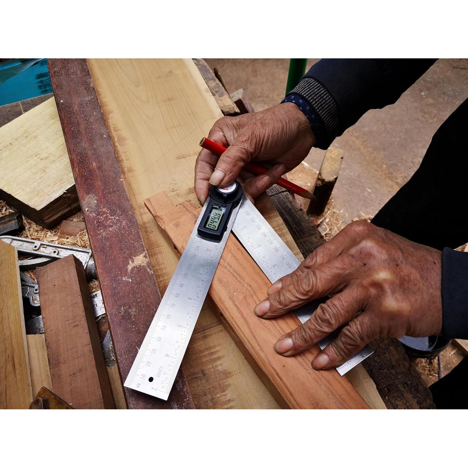 Buscador de Ángulo Digital GemRed 82305 Acero Inoxidable 200mm