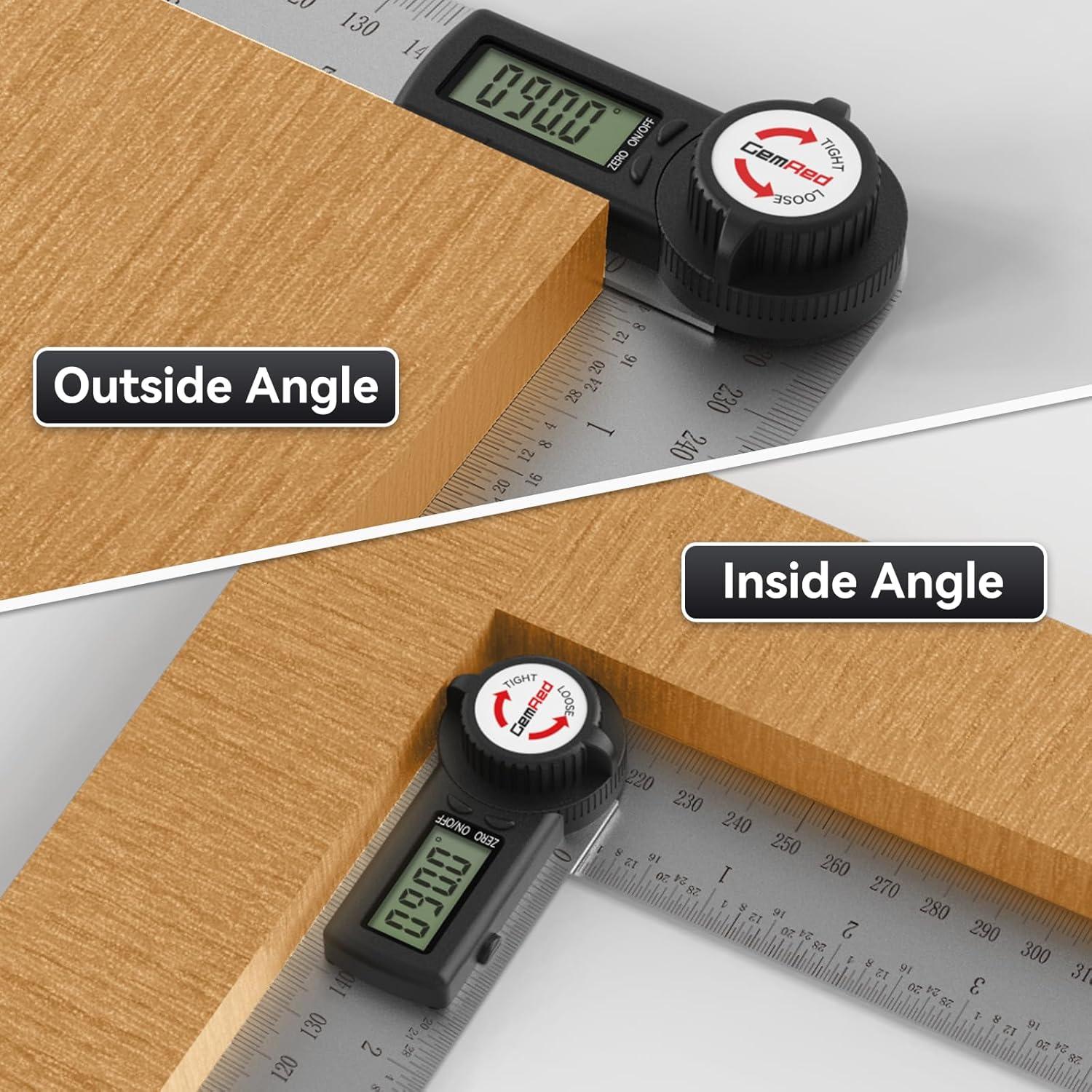 Buscador de Ángulo Digital GemRed 82305 Acero Inoxidable 200mm