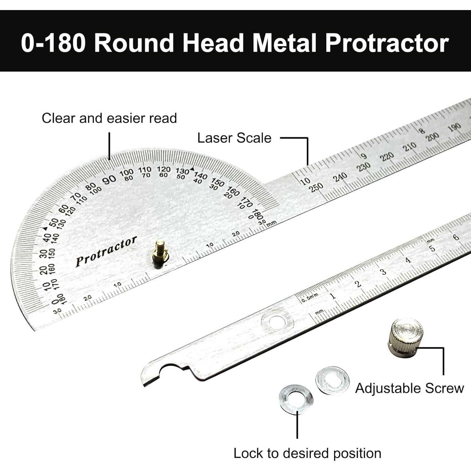 Transportador de Ángulo Ajustable Nortools 30 cm Acero Inoxidable