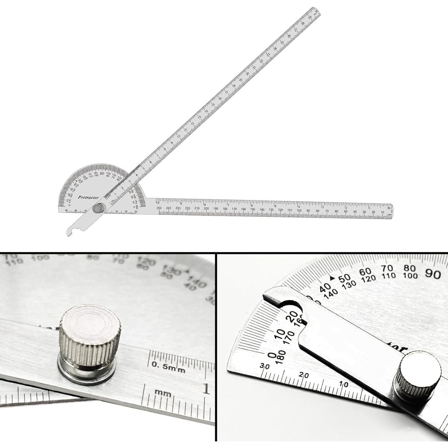 Transportador de Ángulo Ajustable Nortools 30 cm Acero Inoxidable