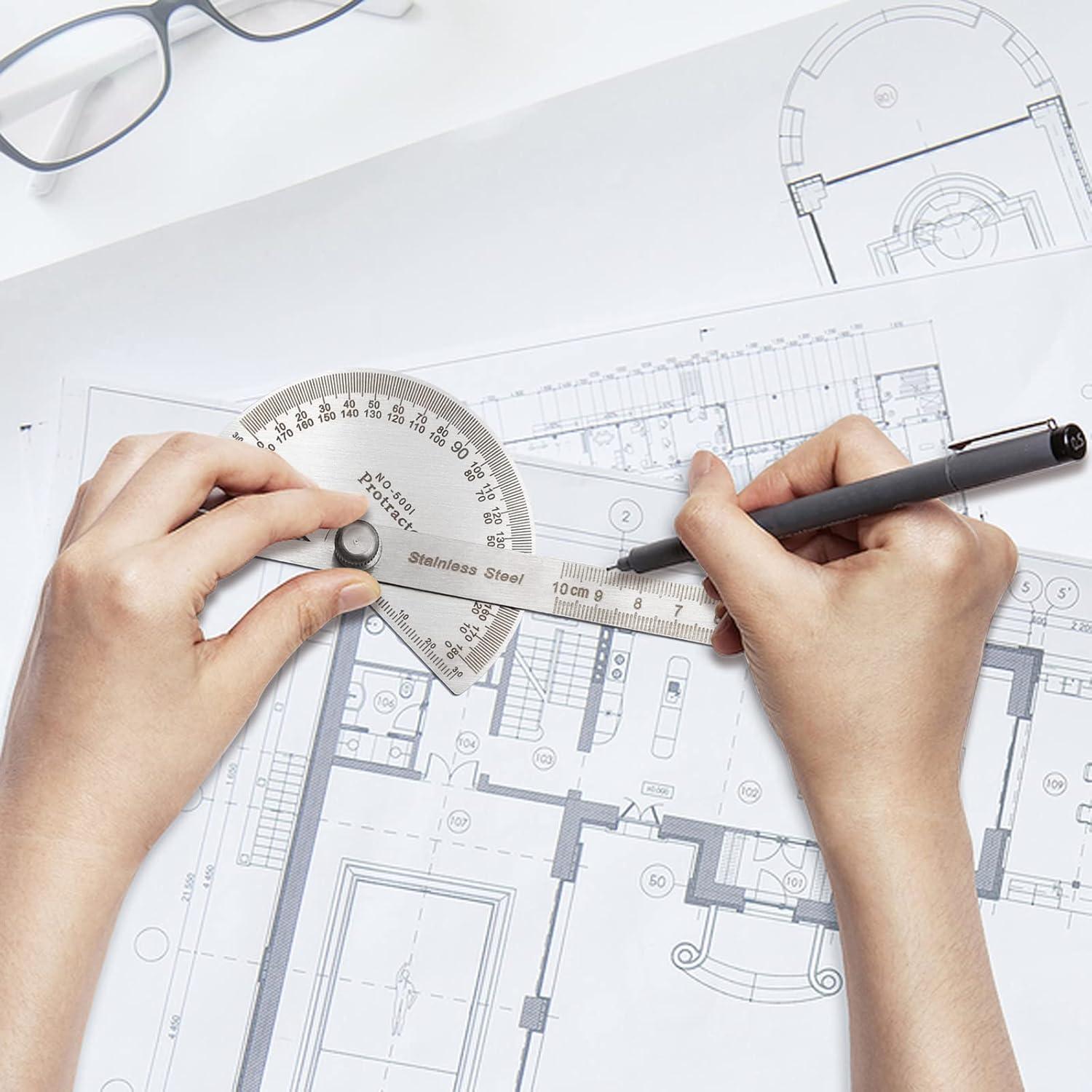 Transportador de Acero Inoxidable 10 cm LYFJXX 0-180 Grados