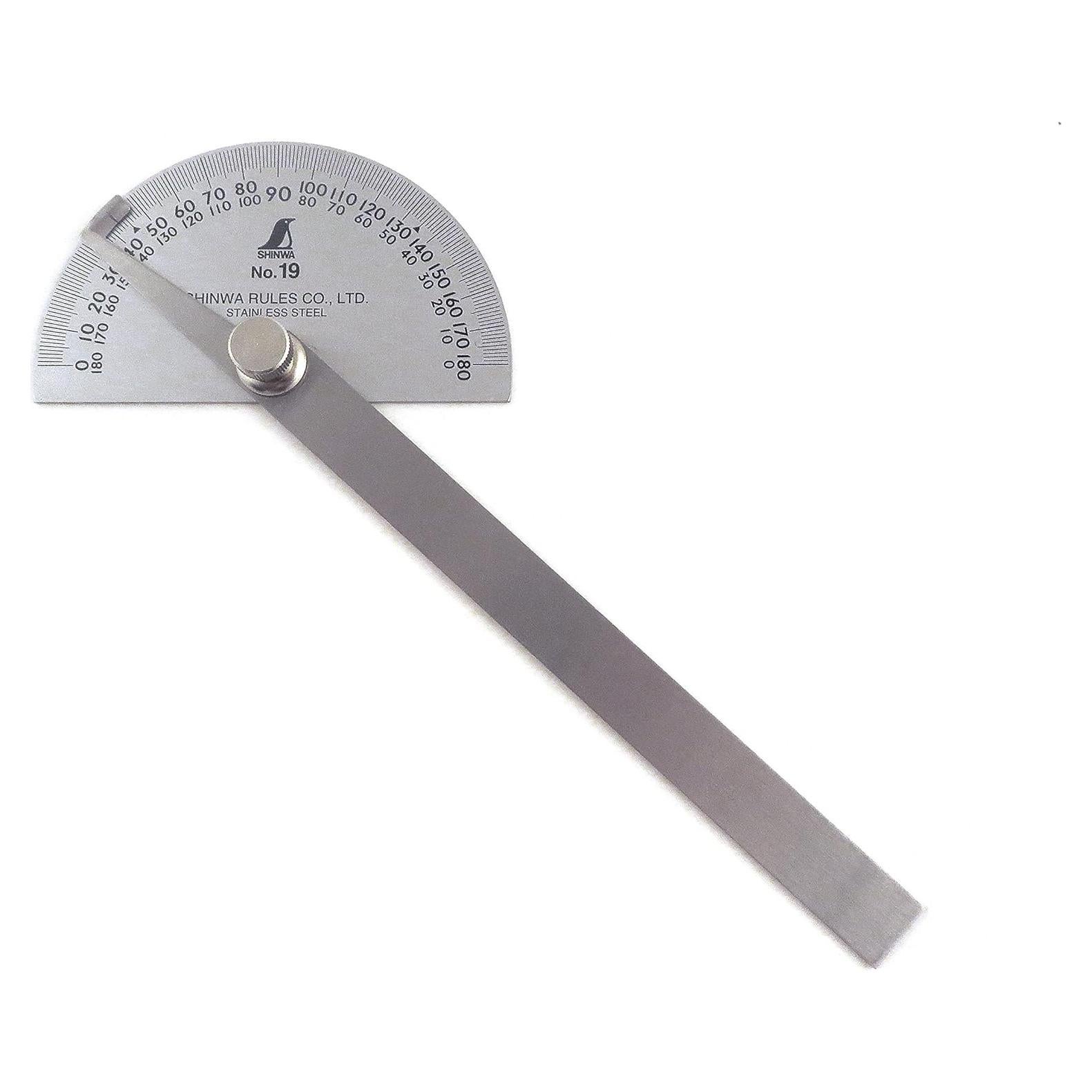 Transportador de acero inoxidable Shinwa 19 cm 0-180 grados