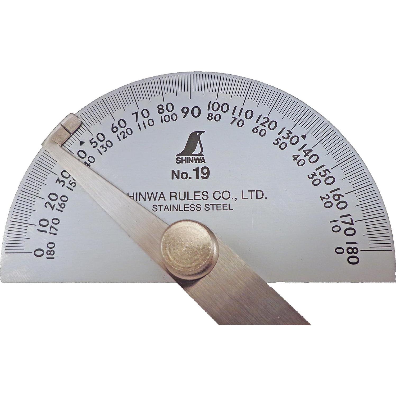 Transportador de acero inoxidable Shinwa 19 cm 0-180 grados