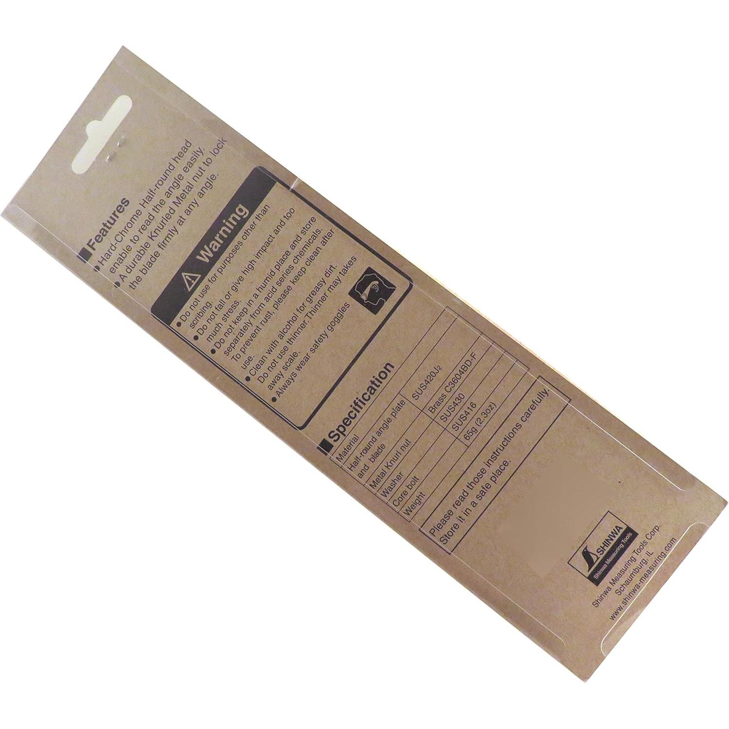 Transportador de acero inoxidable Shinwa 19 cm 0-180 grados