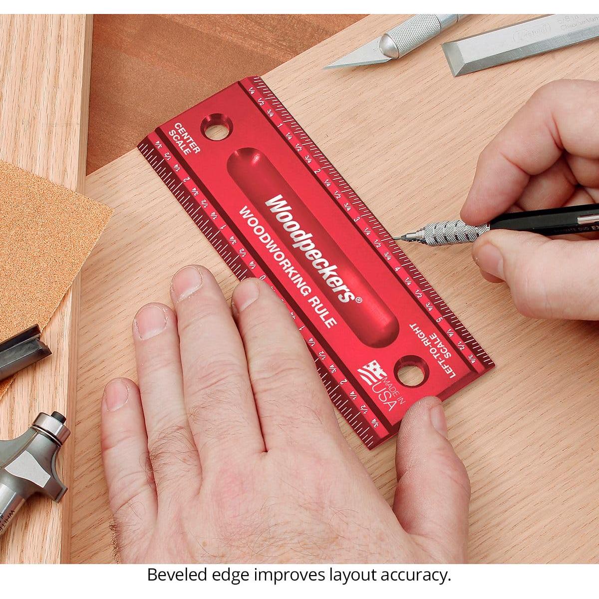 Regla de Carpintería Woodpeckers 1257 mm L2R y Centro Aluminio