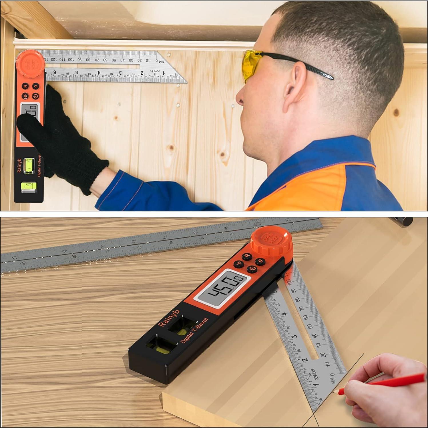 Transportador de Ángulo Digital Rainyb NJDC09 con Pantalla LCD