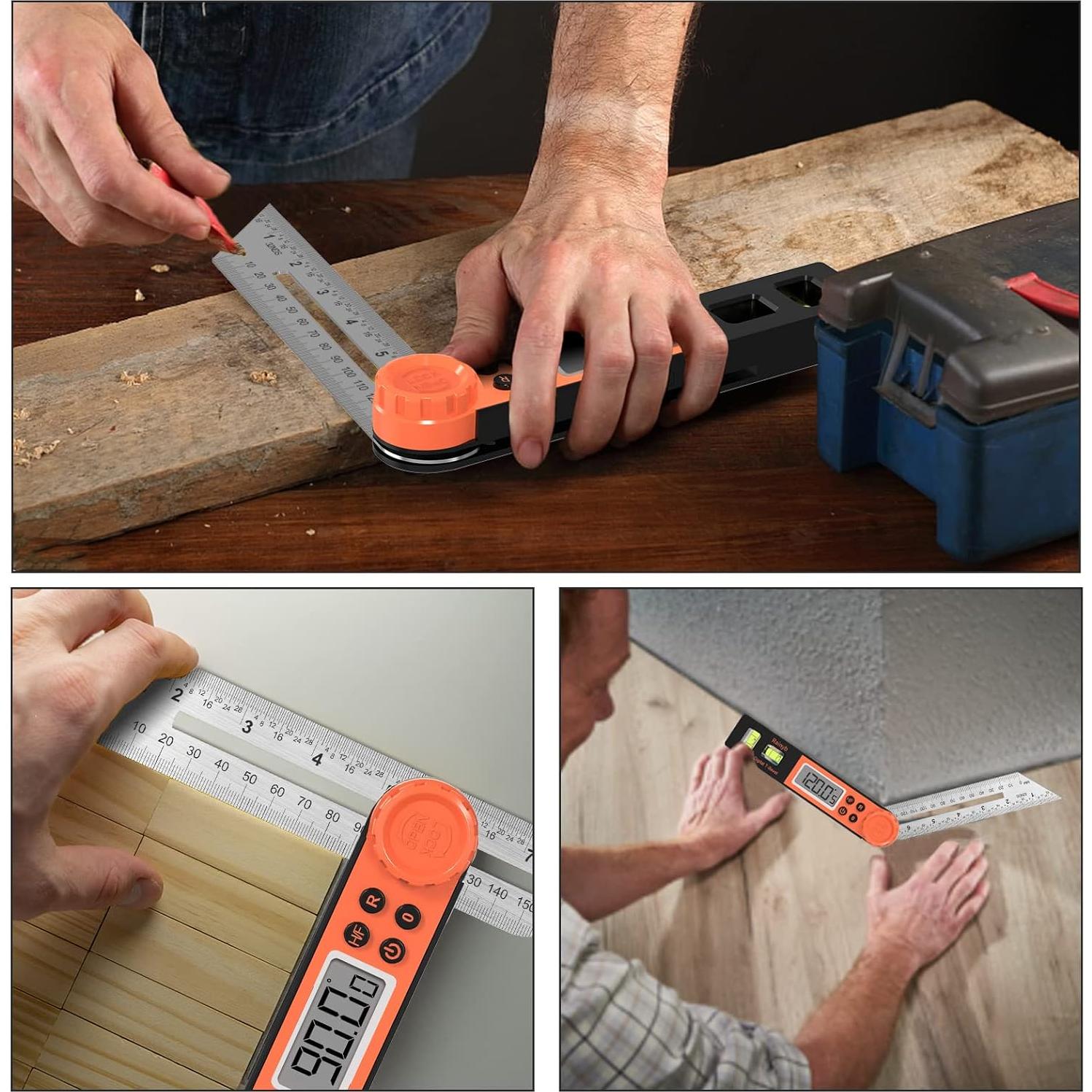 Transportador de Ángulo Digital Rainyb NJDC09 con Pantalla LCD