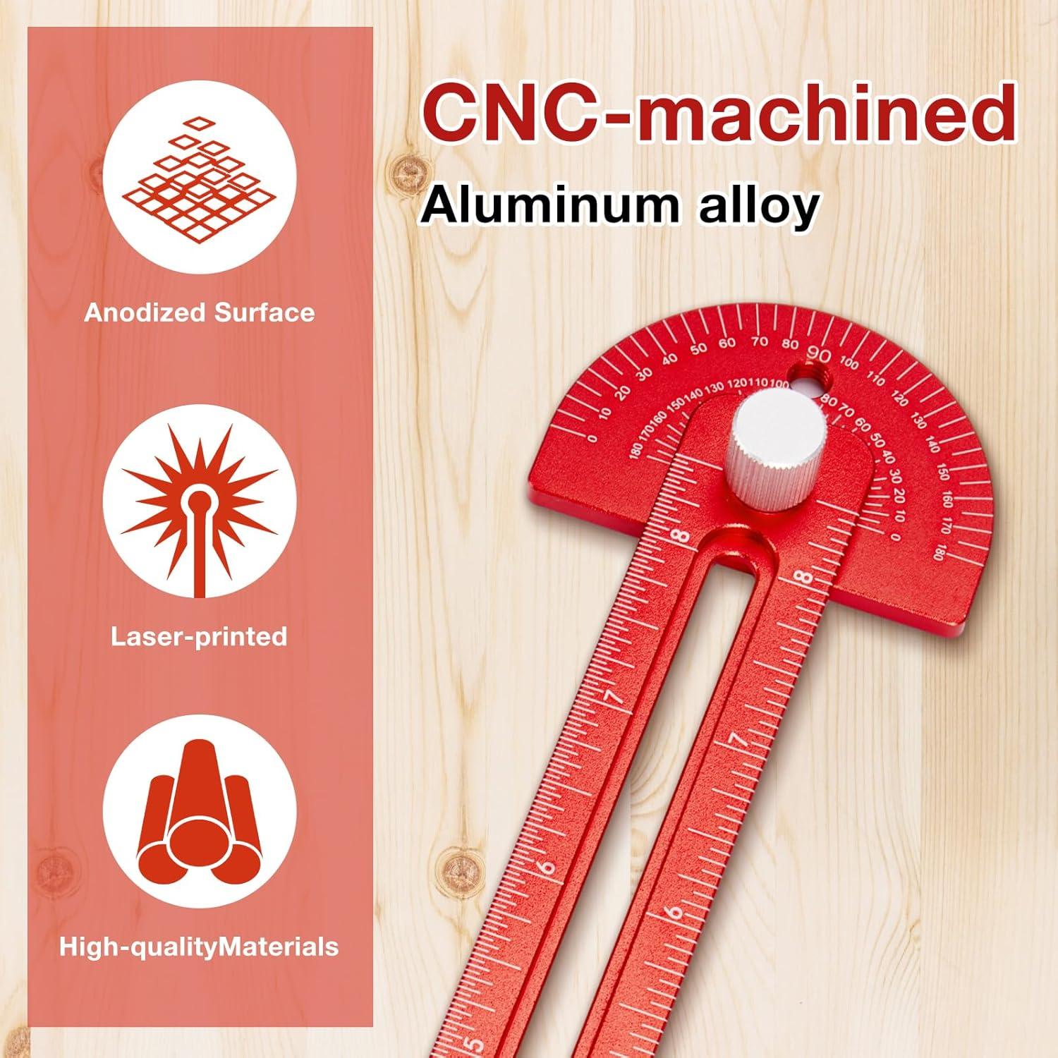 Juego de Reglas de Carpintería TOURACE 3 Piezas 15.24/20.32/30.48 cm
