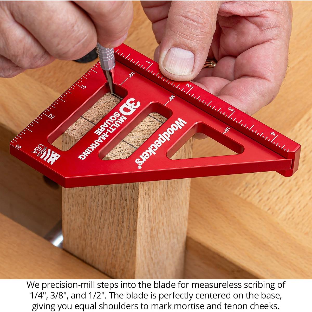 Escuadra de Marcado Múltiple 3D Woodpeckers - Aluminio, Precisión