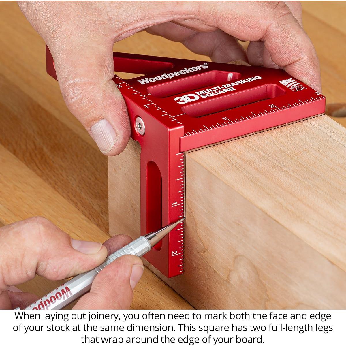 Escuadra de Marcado Múltiple 3D Woodpeckers - Aluminio, Precisión