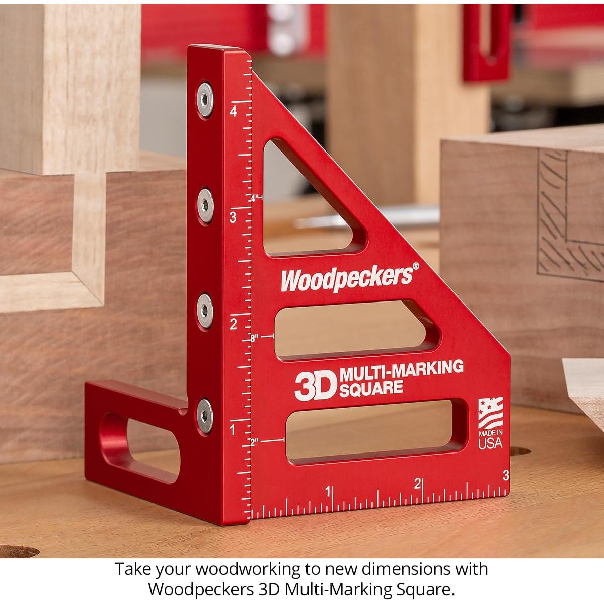 Escuadra de Marcado Múltiple 3D Woodpeckers - Aluminio, Precisión