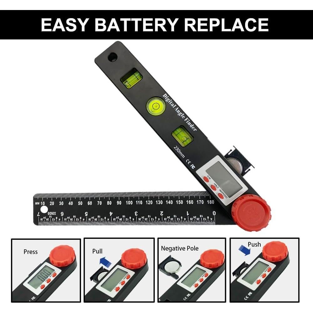Buscador de Ángulo Digital NORTOOLS 0-360° LCD 7"