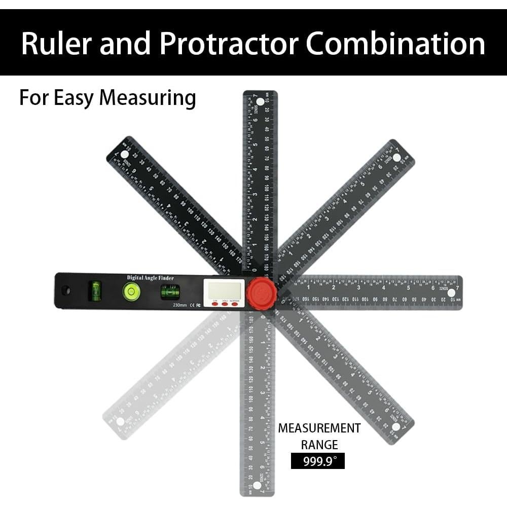 Buscador de Ángulo Digital NORTOOLS 0-360° LCD 7"